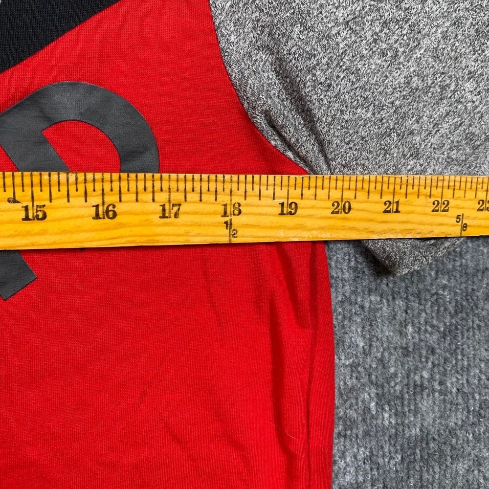 Ecko Unltd Mens T-Shirt Medium Red Black Gray Colorblock Rhino Logo Graphic Tee - Picture 3 of 6